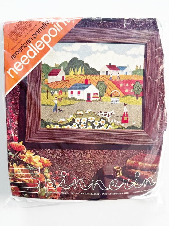 Vintage Other - Vintage Spinnerin "American Primitive" Needlepoint Kit